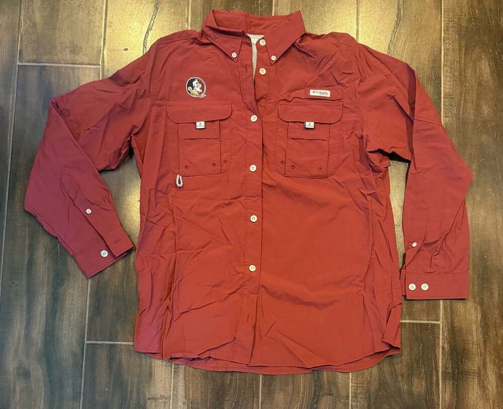 Columbia PFG Bahama Long-Sleeve Florida State Shirt Red